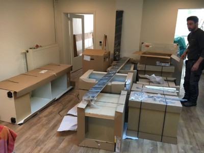 Voorbereidingen keukenmontage
