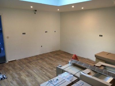 Voorbereidingen keukenmontage